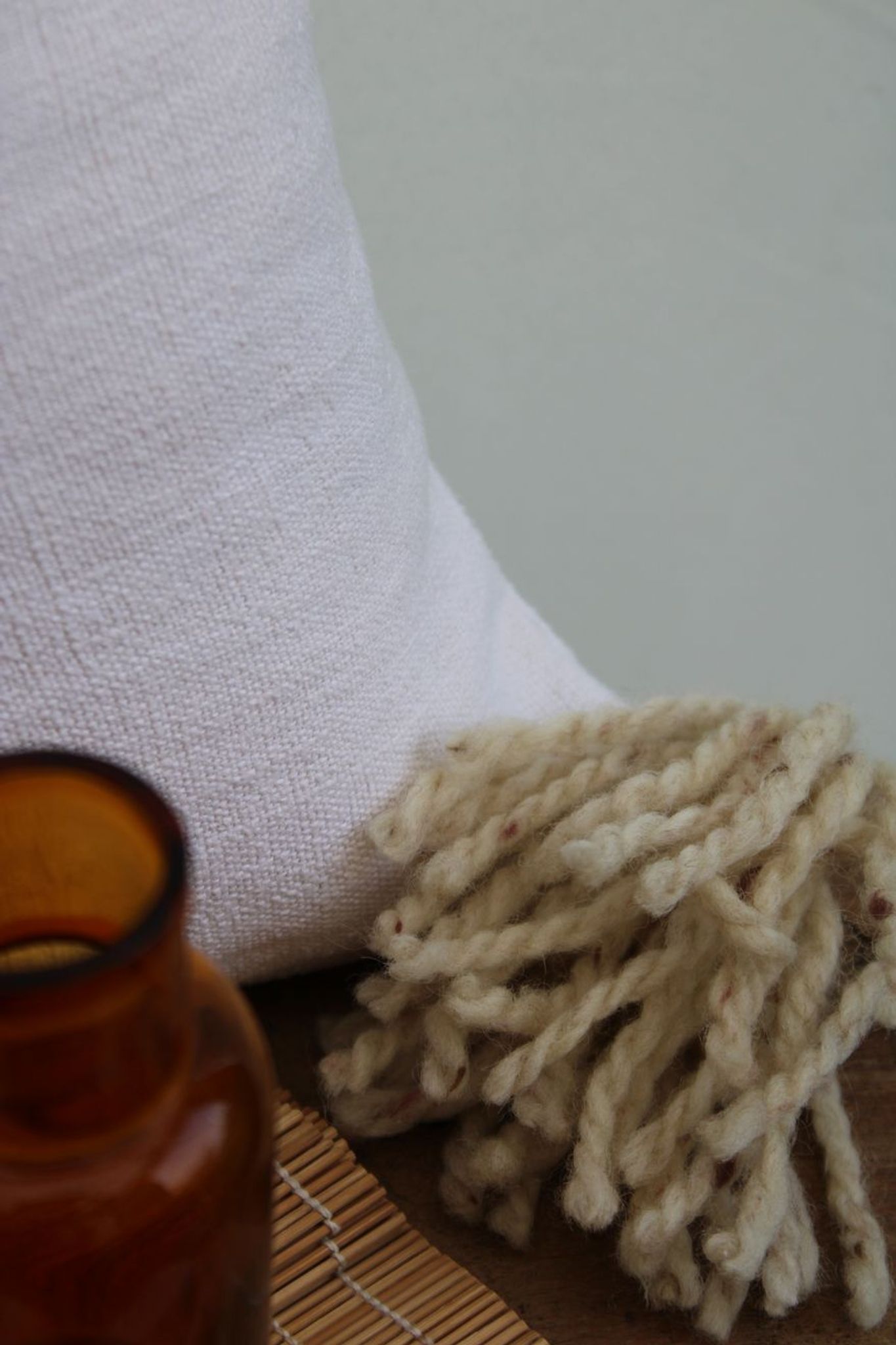 Linen and cotton cushion
