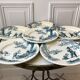 Set of 6 flat plates Iron Earth model "Garde Champêtre" late nineteenth
