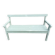 Veranda garden bench in patinated almond green solid wood