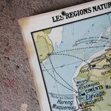 Ancienne carte scolaire : France, plaine du Nord Hatier Kaeppelin N°8.