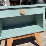 Paire de chevets vintage pieds compas/ vert