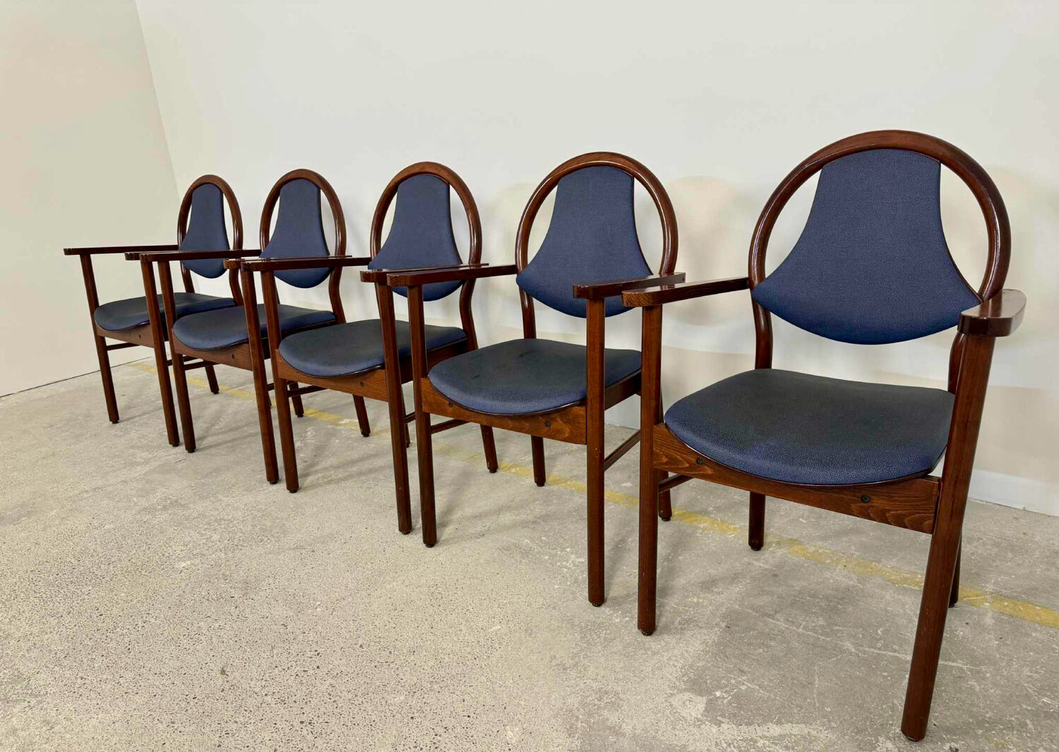 Vintage Baumann chairs, set of 9 bridge chairs