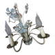 Polychrome metal flower chandelier