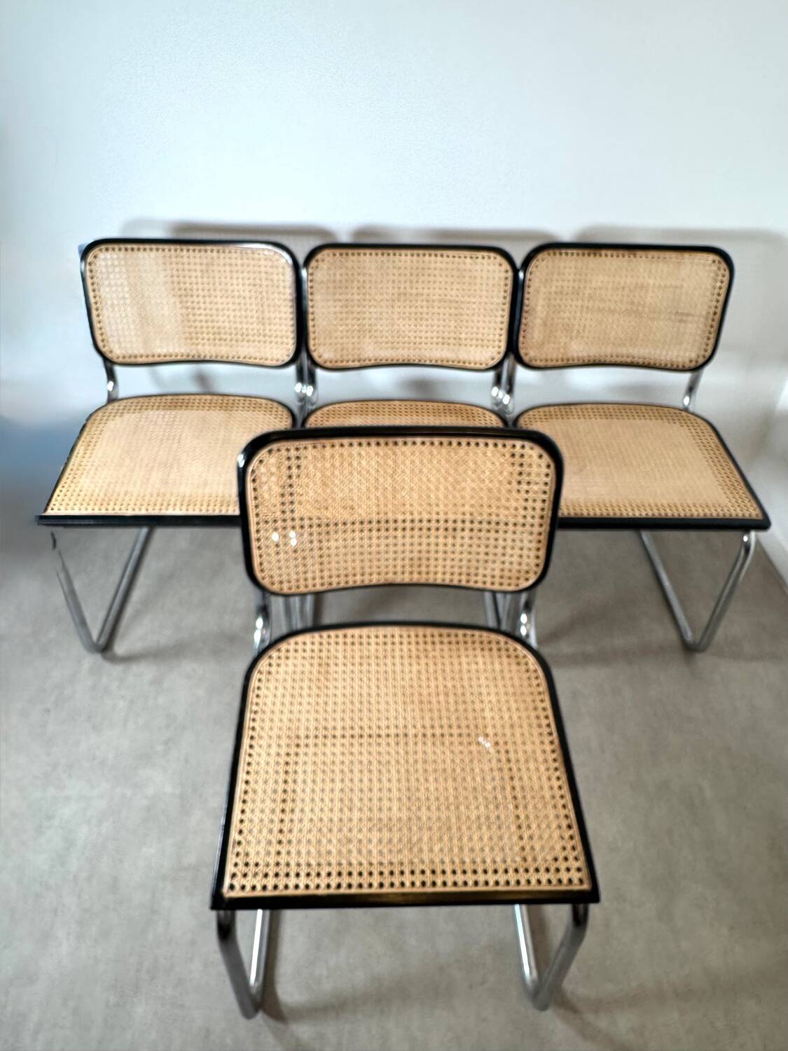 4 chaises Cesca Marcel Breuer  b32 - made in Italy