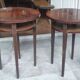 Pair of antique Art Deco pedestal tables, end tables, side tables