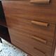 vintage storage unit in light walnut