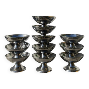 11 coupelles en inox