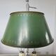 Authentic antique bouillotte lamp in chrome bronze with 3 lights, 1930s.