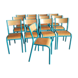 Lot of 13 adult Mullca school chairs