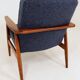 Two Mid Century Armchairs by M. Zieliński, Poland 1960, Navy Tweed