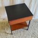 Modernist bedside table in wood and metal - 1950s/60s