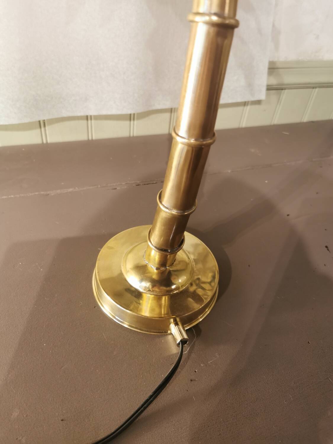 Solid brass palm tree lamp