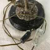 Vintage table lamp S Agudo, marble & silver metal