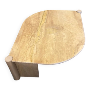 Table basse vintage italienne - travertin
