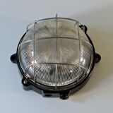 Ceiling lamp in Bakelite and glass.