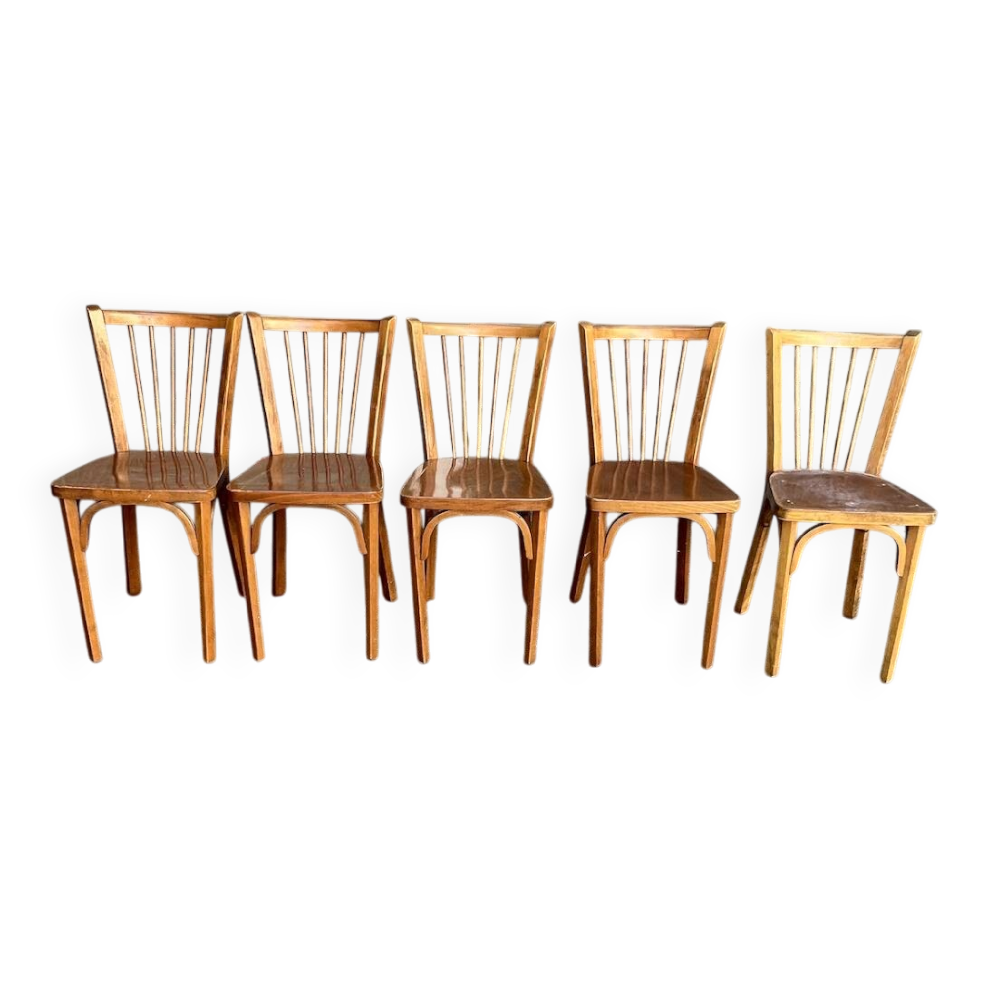 (Lot) 5 Vintage Baumann Bistro Chairs