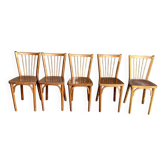 (Lot) 5 Vintage Baumann Bistro Chairs