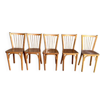 (Lot) 5 Vintage Baumann Bistro Chairs
