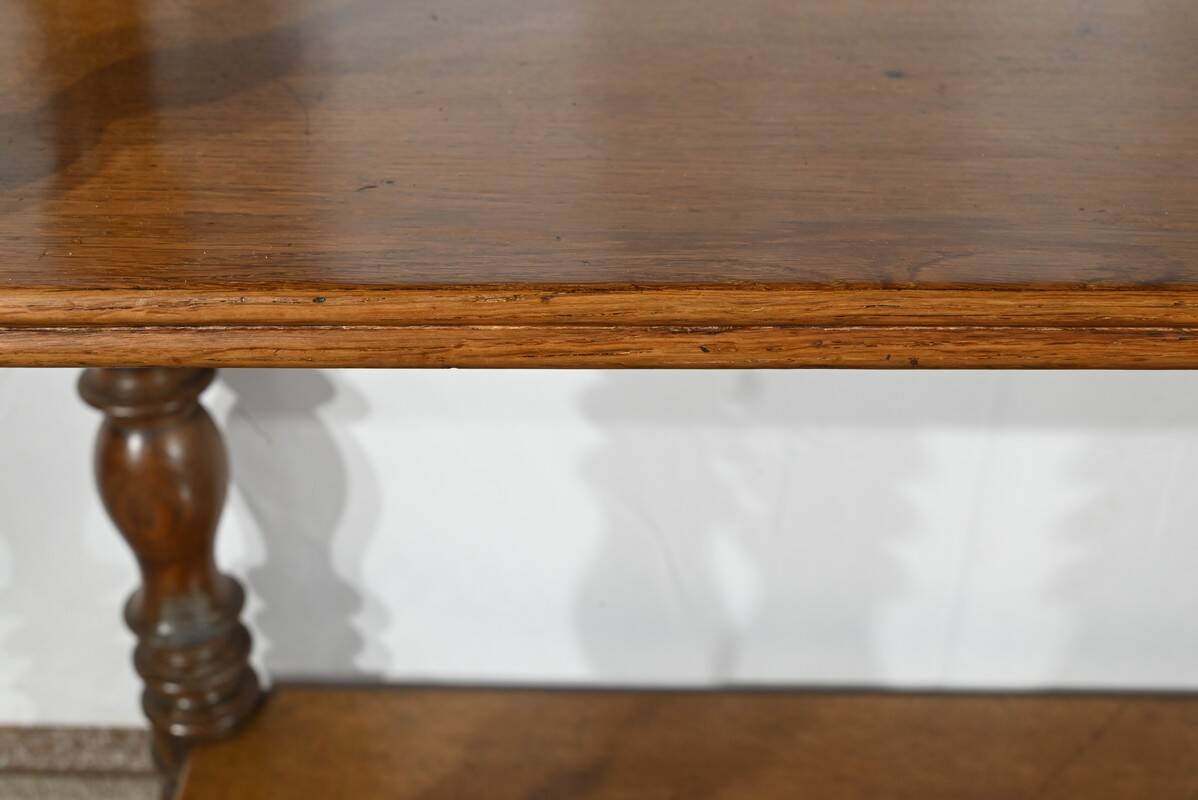 Desserte à hauteur d’appui, console en chêne, style Louis Philippe, 2ème partie du XIXème s.