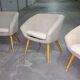 Sofa 3 Chair Danish cocktail of the 50s/60s gray / white