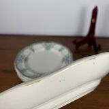 Set of 3 flat and deep plates, "Compiègne" model, Longwy, green