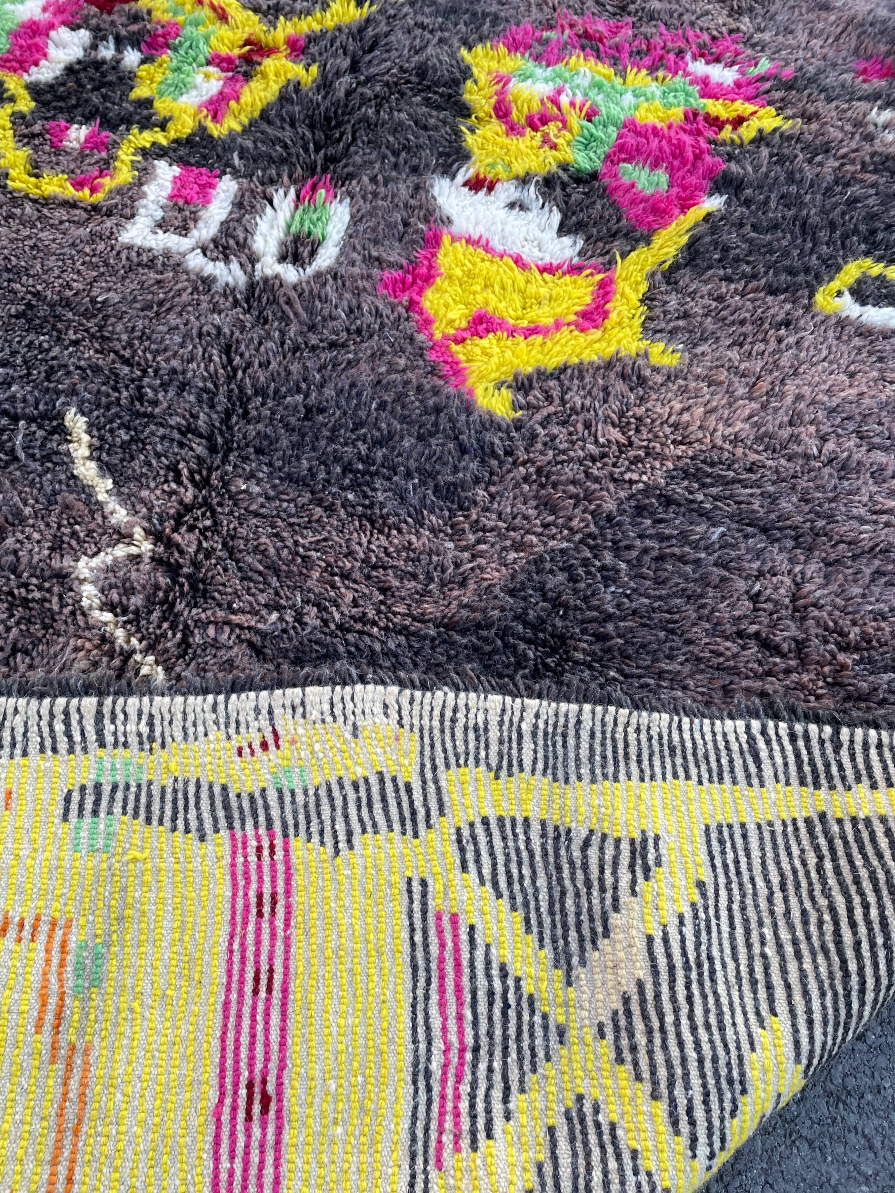 Berber carpet in wool beni ouarain 200x270cm