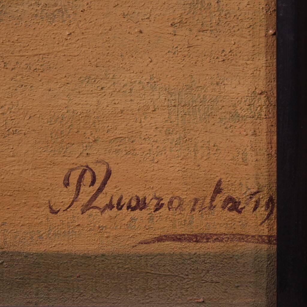 Italian still life painting signed and dated 1919