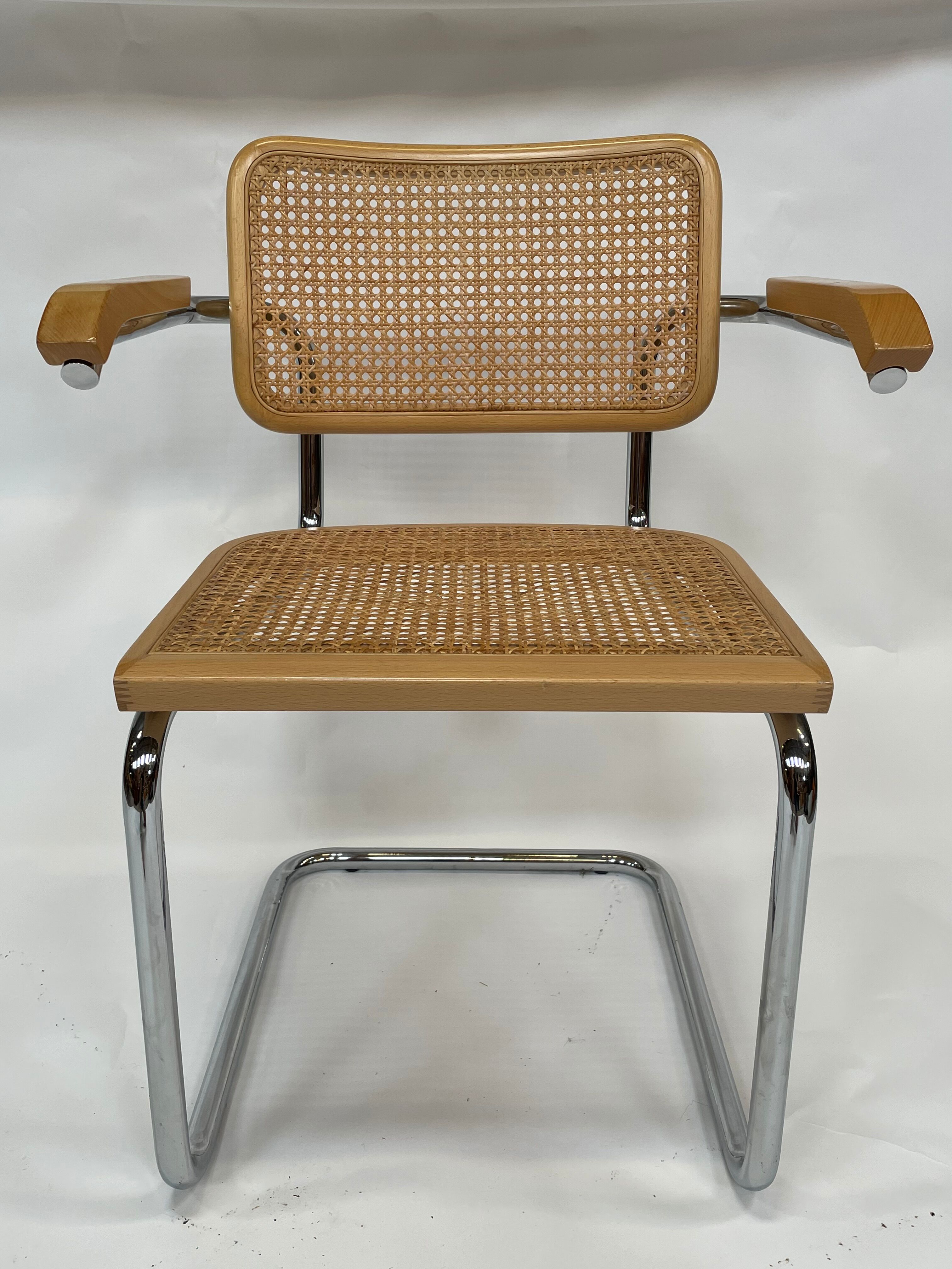 Chair Cesca model by Marcel Breuer with armrests B64