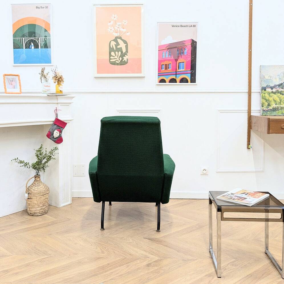 Vintage green modernist armchair