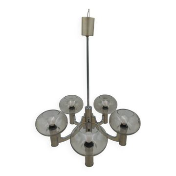 Chrome 5-light chandelier