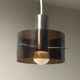 Vintage Italian Acrylic and Chrome Pendant Light, 1970s