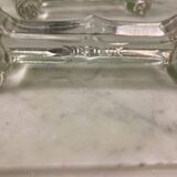 Portieux set of 7 moulded crystal knife rests from the early 20th century.