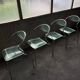 lot de 4 chaises design chrome et plexiglas, années 80