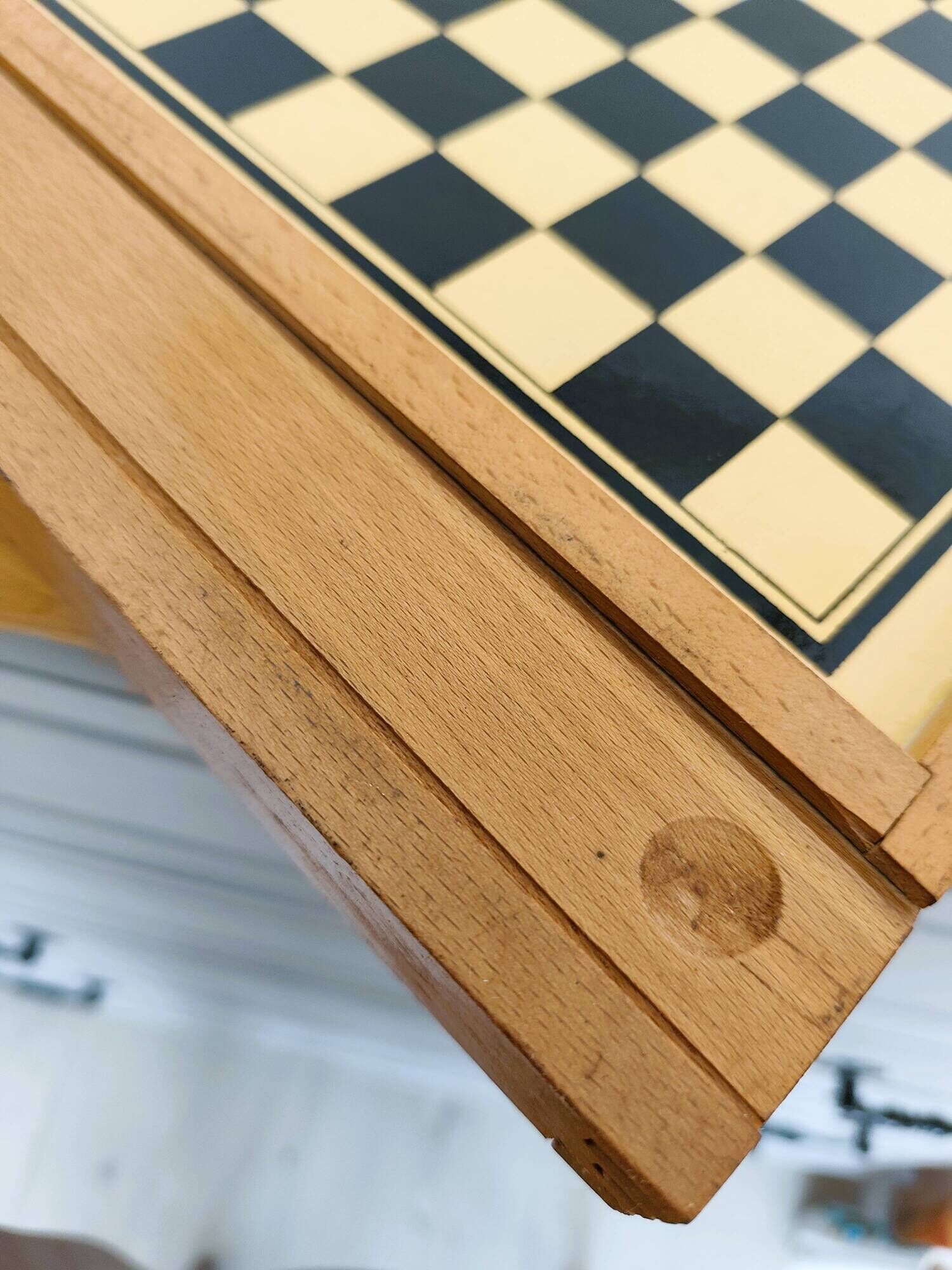 Reversible vintage wooden game board