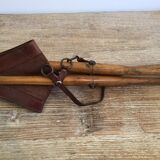 Folding leather fishing stool