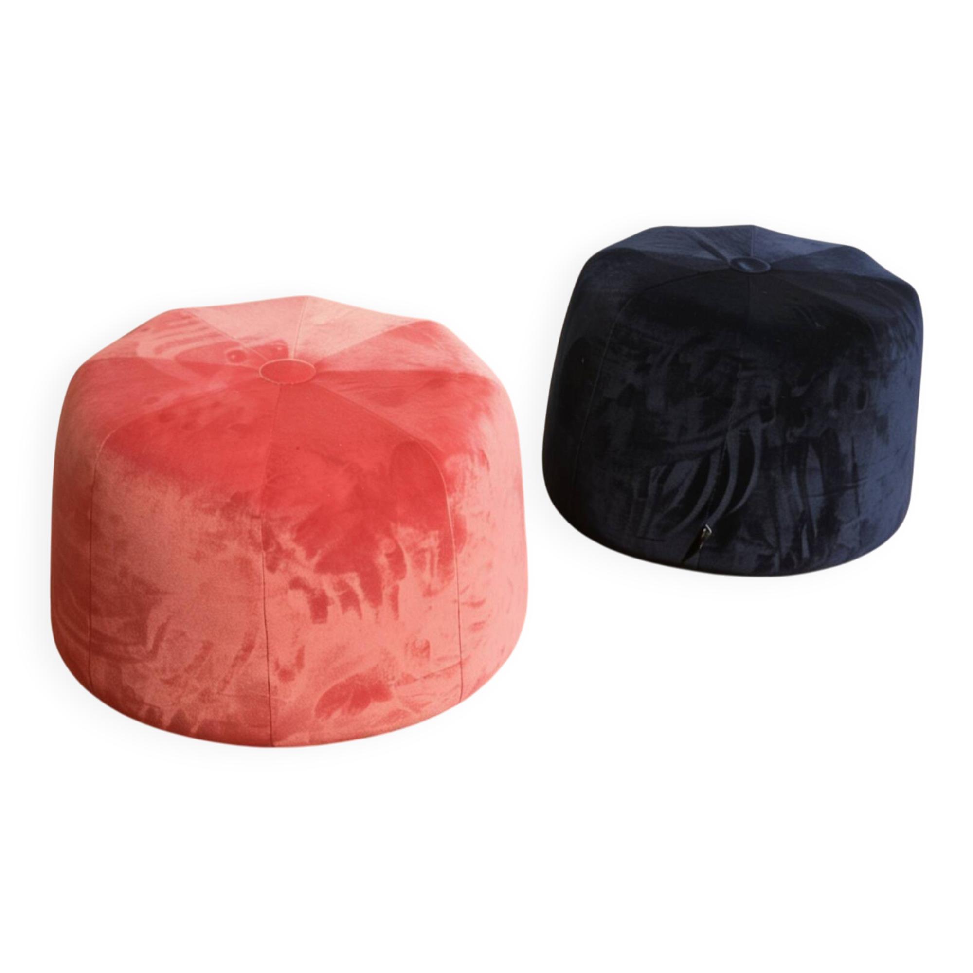Pair of designer poufs La Cividina