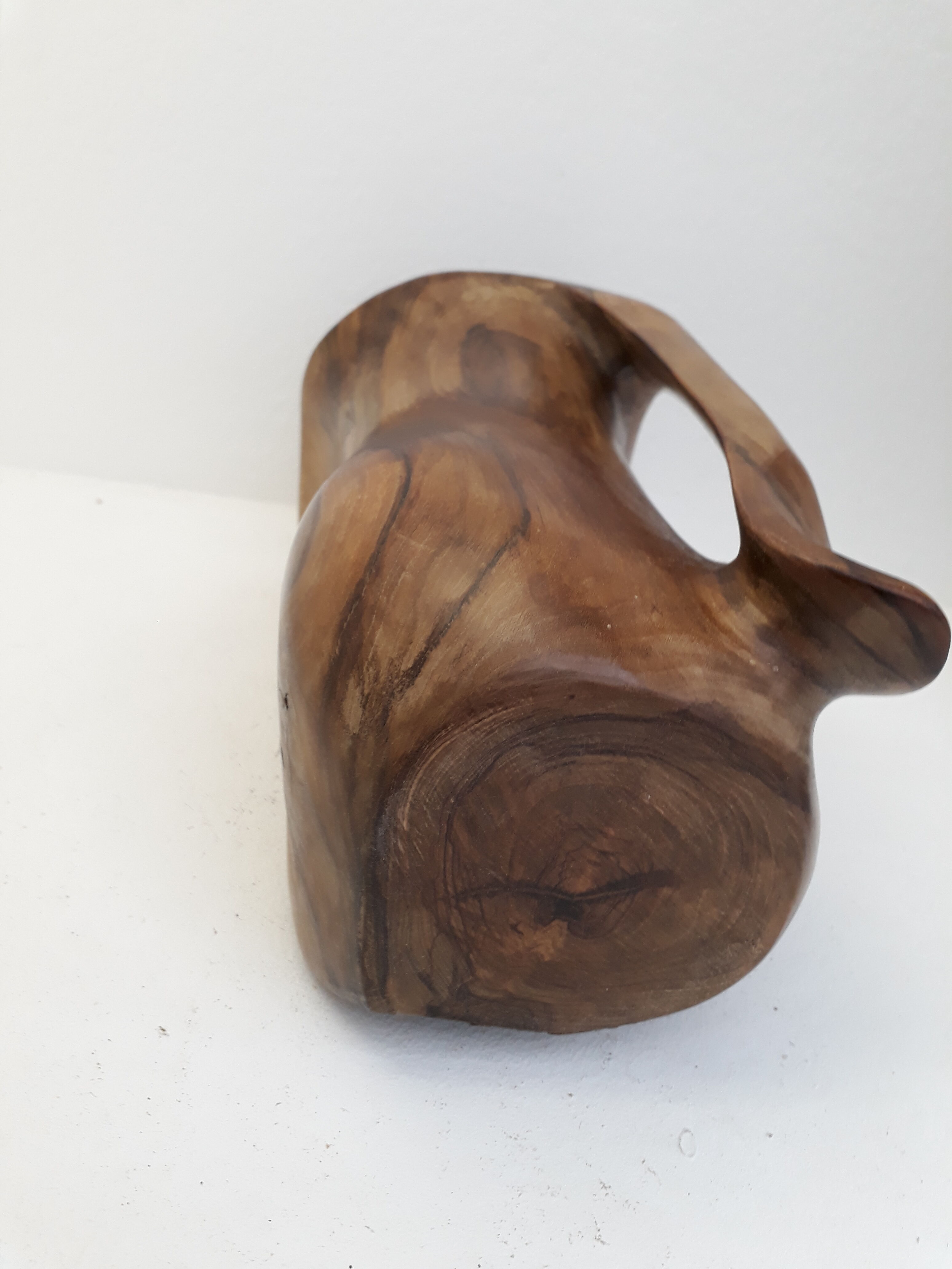 Pitcher free form 1960 wooden
