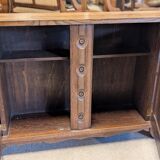 Oak console shelf on foot