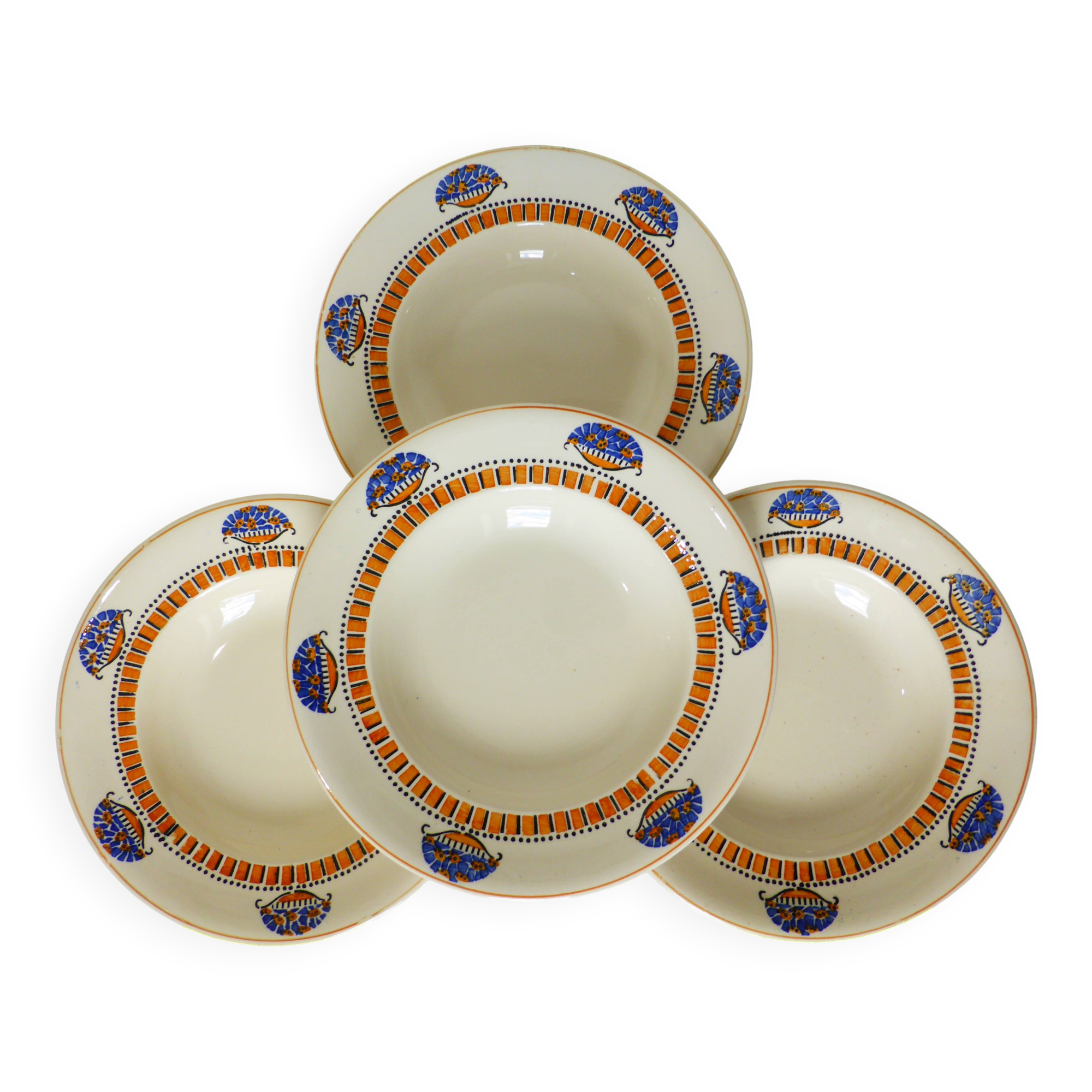 4 assiettes creuses Longwy