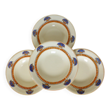 4 assiettes creuses Longwy