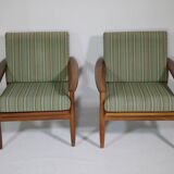 Danish Design Teak Armchair Set Mid-Century Armchair, Set of 2, 60s