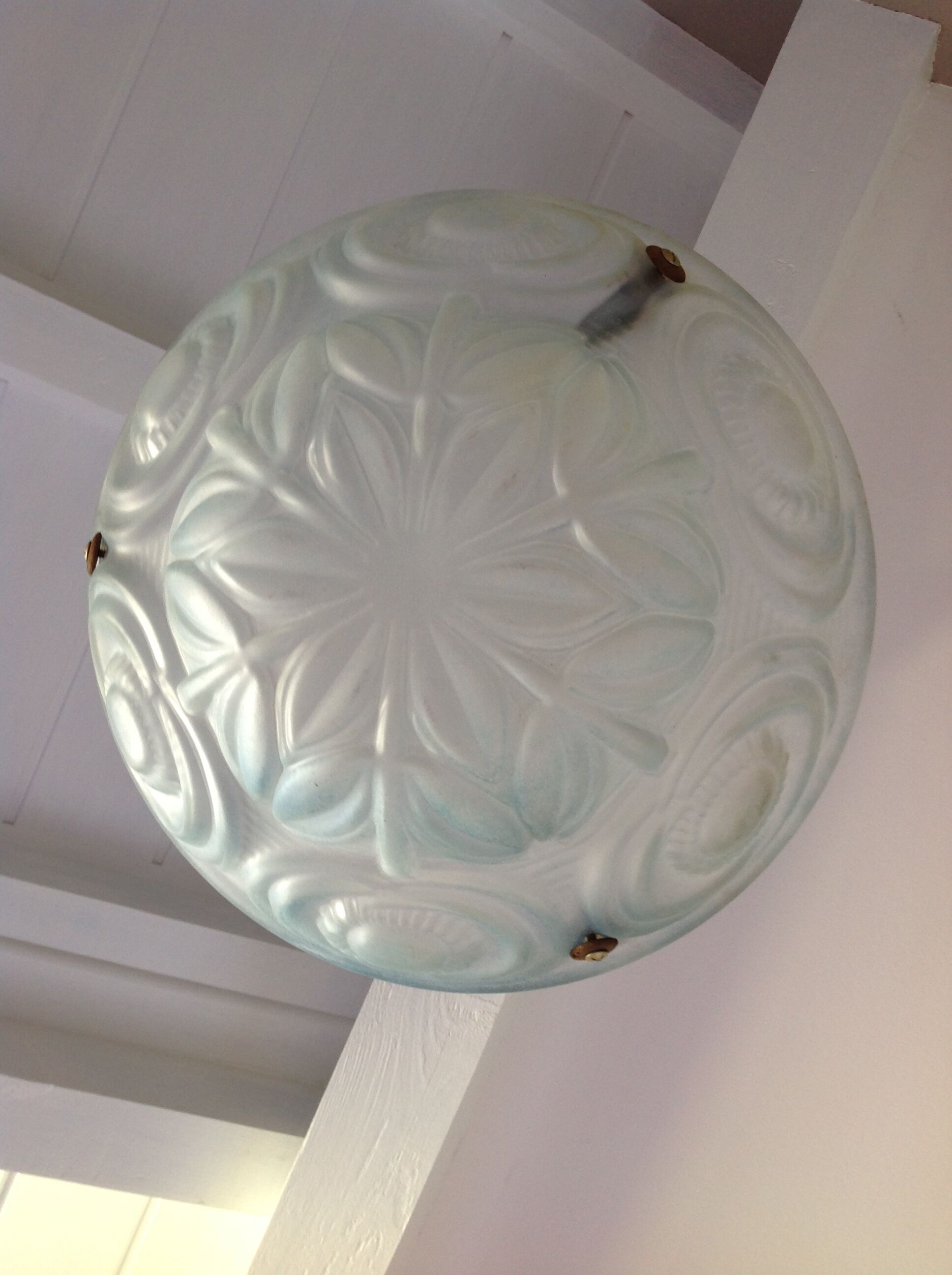 Suspension in glass art deco