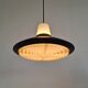 Set of 2 black and white pendant lamps for Nordisk Solar, Denmark 1960's