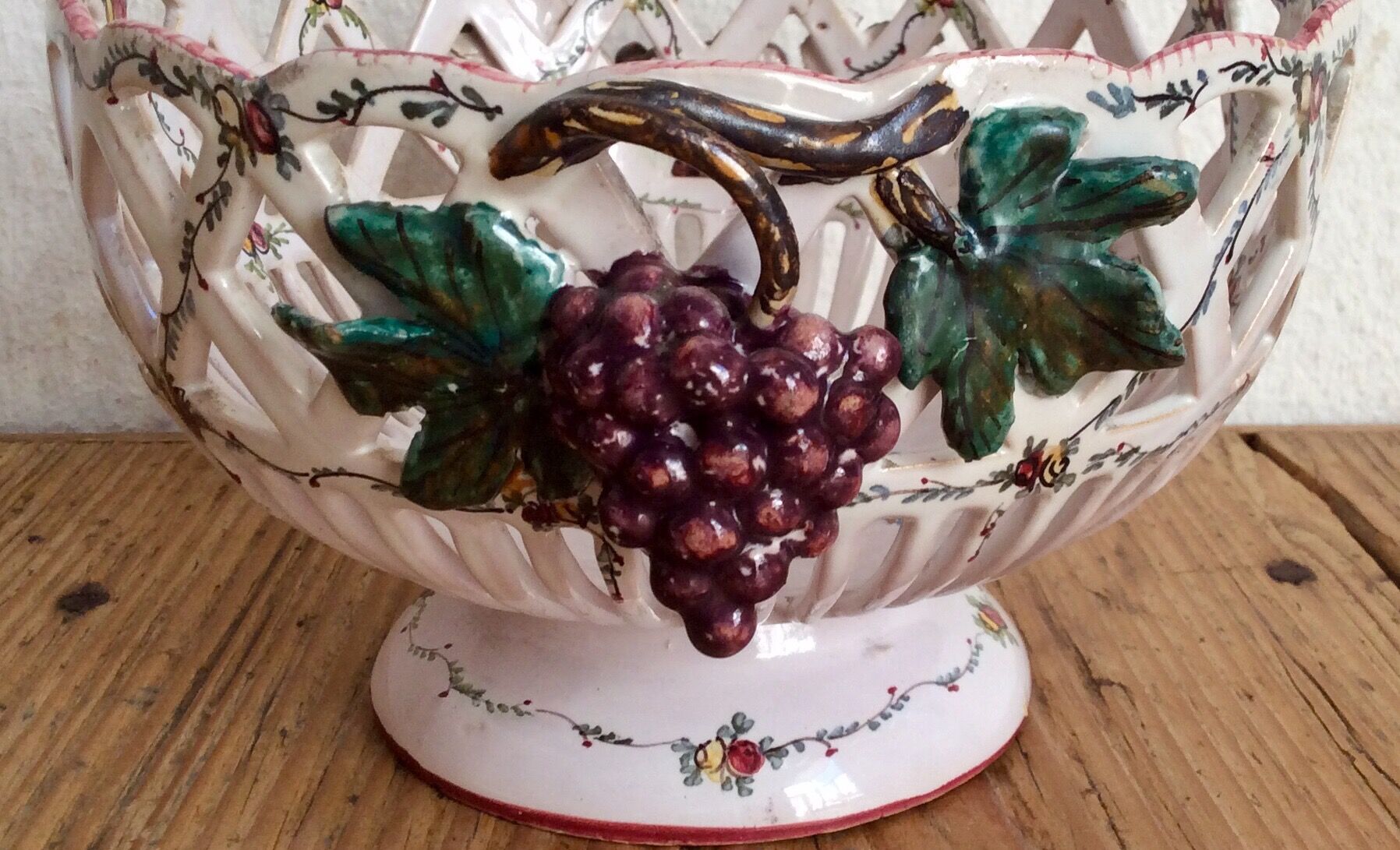 Old earthenware cut