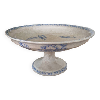 Compotier, footed bowl in Lunéville iron earth