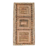 "Tapis Kilim Ancien 100% Laine – Grand Format, Pièce Rare à Motifs Ethnique