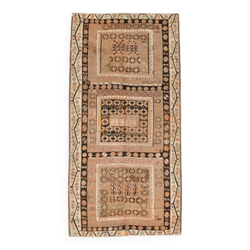"Tapis Kilim Ancien 100% Laine – Grand Format, Pièce Rare à Motifs Ethniques"