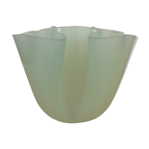 Handkerchief vase Guzzini plexiglass green 70s