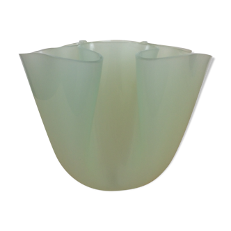 Vase mouchoir Guzzini plexiglas vert années 70