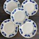 Set of 5 boch la louvière dinner plates